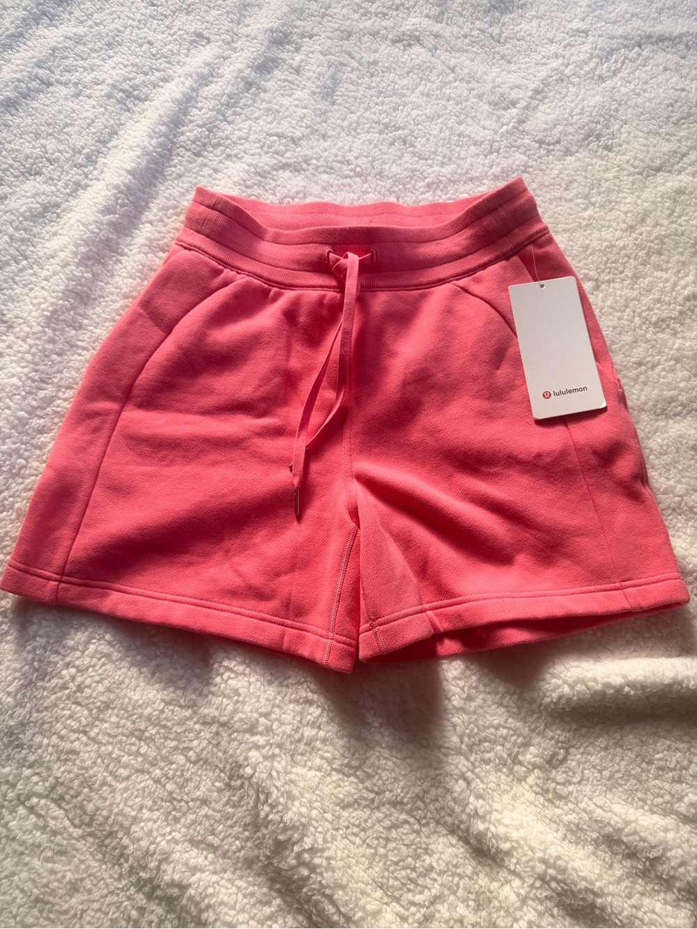 lululemon athletica Coral Pink Drawcord Athletic Shorts
